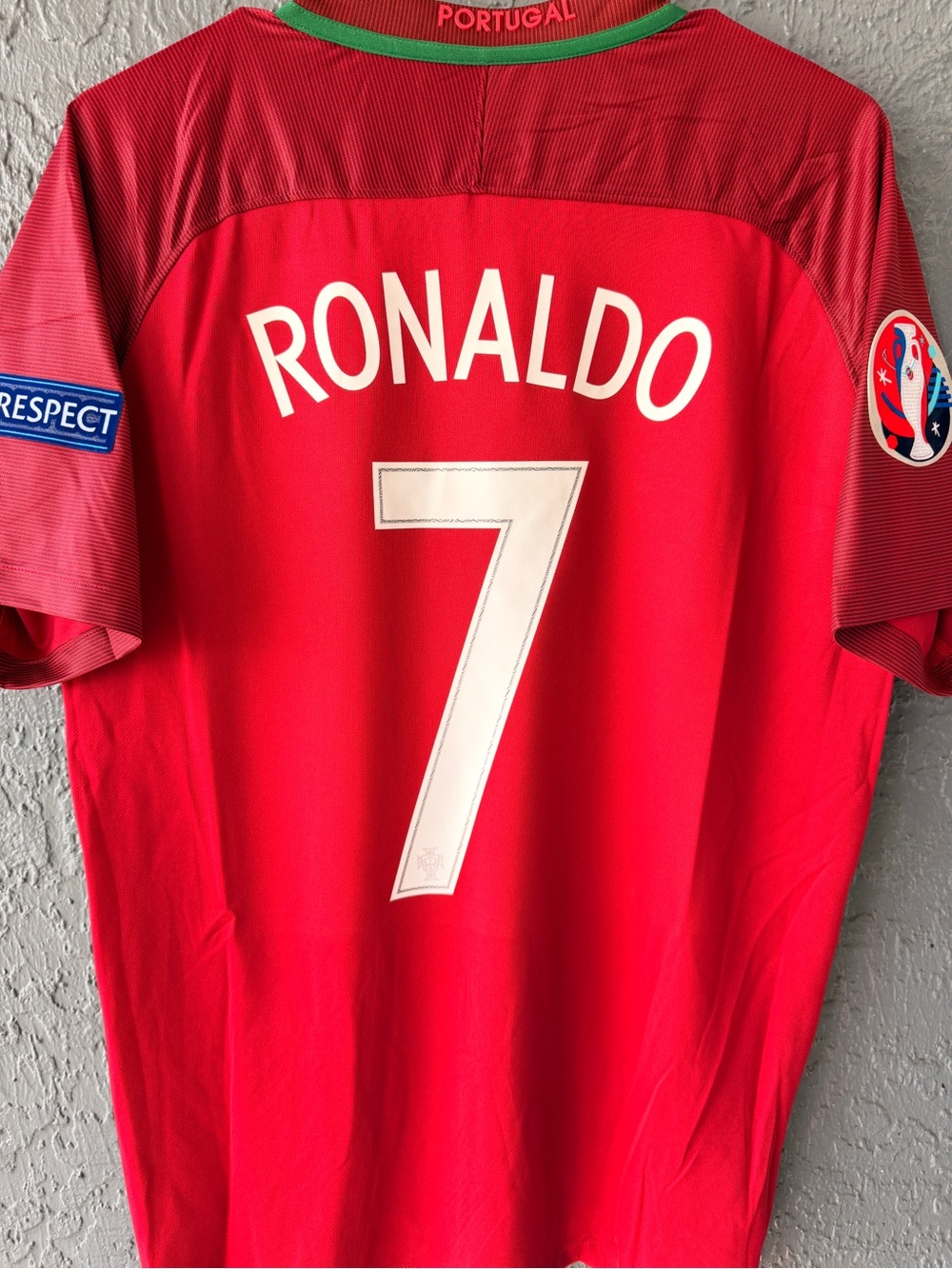Cristiano Ronaldo 2016 Euro Final Home Red Soccer Jersey Men Portugal